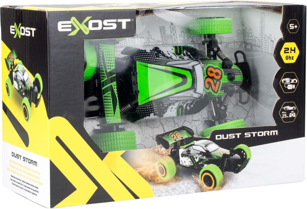 Exost - Buggy Dust Storm - Ferngesteuertes Auto Grün - Geländewagen Mit Aufhängungen - Kinderspielzeug - Grün und Schwarz - Ab 5 Jahren