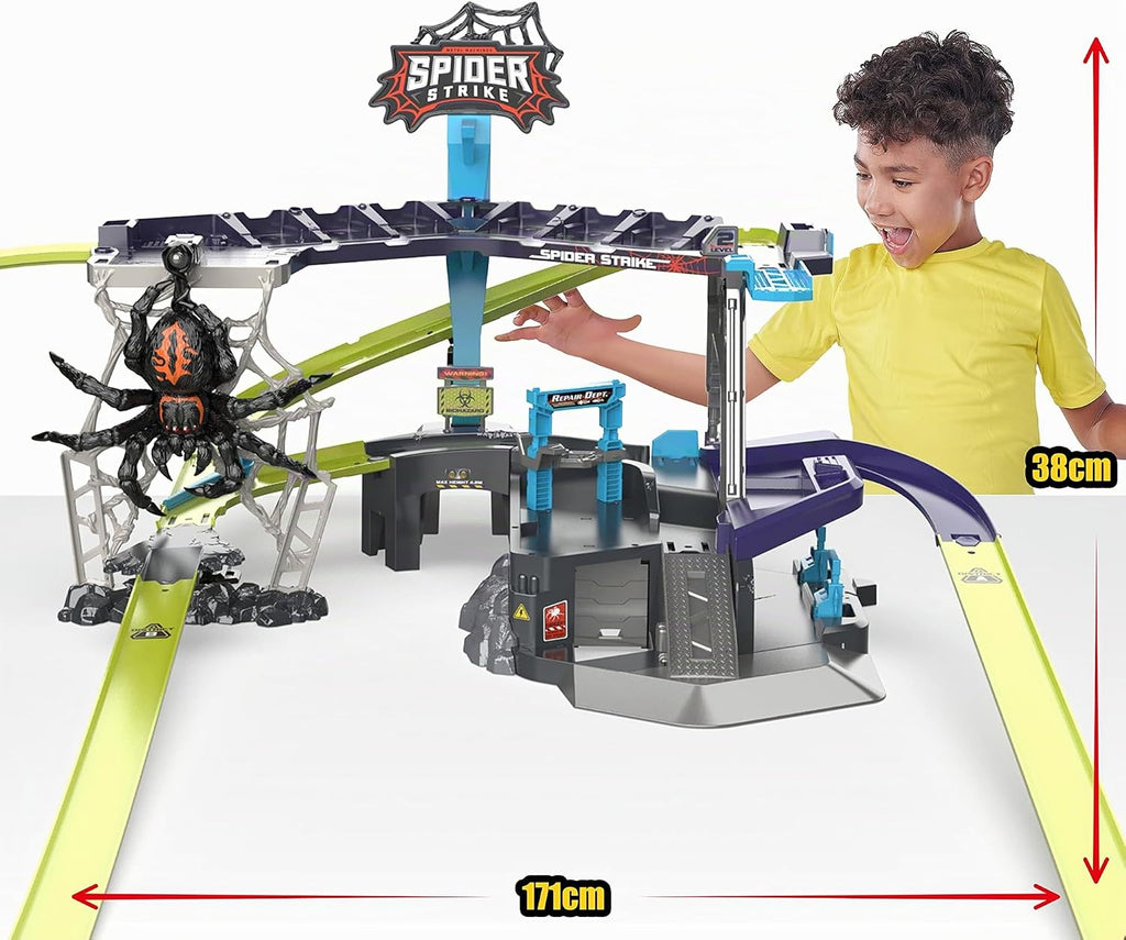 Metal Machines Spinnenangriff Spielset, Diecast Autos Rennbahn